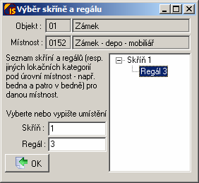 V dosavadních možnostech programu CastIS bylo možné v modulu Dispozice objektu přiřaďit hromadně vybrané předměty pouze do vybraných místností.