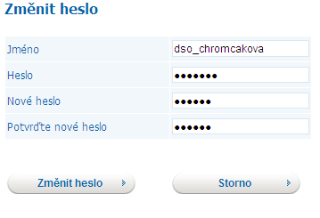 4. Zadejte uživatelské jméno a heslo, které jste obdržely emailem, a potvrďte tlačítkem Přihlásit. 5.