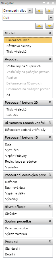 Uživatelská příručka IDEA Designer 32 4.2 Prohlížeč modelu Veškerá činnost uživatele se řídí pomocí navigátoru.