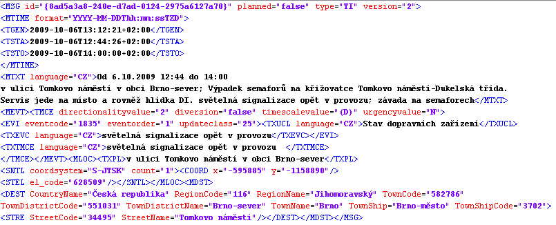 Částečně konvertovaný popis 4253 7,82 Nekonvertovaná poloha 159 0,3 Nekonvertované 26 0,05 Celkem (všechny verze) 54413 100 Z celkového počtu 54413 dopravních informací bylo 37675 unikátních.