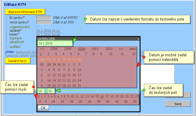 Obrázek 18 Zadání základních informací o dopravní