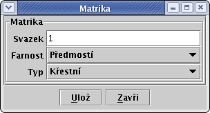 B. UKÁZKY DIALOGŮ Obrázek B.7: Dialog pro zadání datumů od - do Obrázek B.