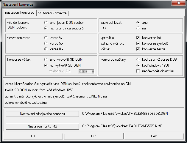 B2 s příponou KMS a dle tabulky č. 7 upraven zakládací soubor SEED8DZ.DGN (pro MicroStation verze 8 a vyšší). Oba se nachází na přiloženém CD ve složkách B2_Kokeš a B2_MicroStation. Obr.