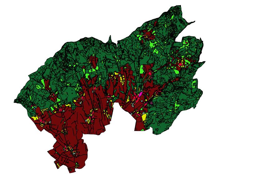 Protieróznu službu lesných spoločenstiev poskytujú lesy vyskytujúce sa hlavne v severnej časti mikroregiónu, pričom ich tvoria najmä listnaté lesy (36%).