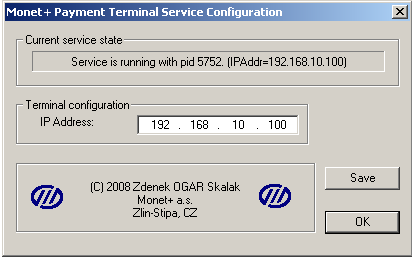 Prodej Při použití banky ČSOB je nutná instalace služby Terminál Servis, při které se zadá IP adresa terminálu (ve Windows 7 spustit instalaci služby jako správce).