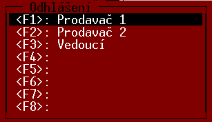 Spuštění programu, přihlášení a odhlášení Pokud zadáte heslo nesprávně, vypíše se v zobrazeném okně upozornění Nejste evidován! a přihlašování se ukončí.