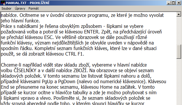 TRIFID 2014 STANDARD Uživatelská příručka TRIFID01.INI v tomto souboru jsou uvedeny lokální konfigurační parametry týkající se v tomto případě stanice číslo 1.