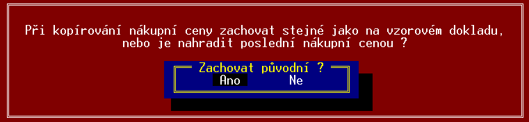 TRIFID 2014 STANDARD Uživatelská příručka Kopírovat položky ze vzorového dokladu objednávku a vybrat ji k přenosu klávesou <Enter>.