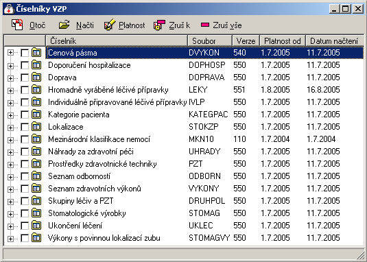 142 Medicus V následujících podkapitolách budou jednotlivé podvolby číselníků dále rozebrány.