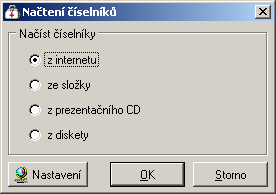 Přehled menu programu - Pojišťovna 143 - změní datum Platnost od vybraných číselníků - zruší položky vybraných číselníků k zadanému datu - zruší všechny záznamy vybraných číselníků Číselníky VZP jsou