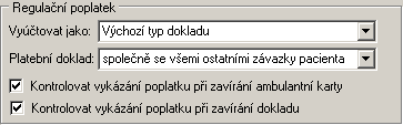 Přehled menu programu - Nápověda 239 respektive v nastavení číselných řad (Konfigurace-Řady) Možnosti nastavení v programu Nastavení pro uživatele naleznete v menu Konfigurace - Nastavení: Nastavení