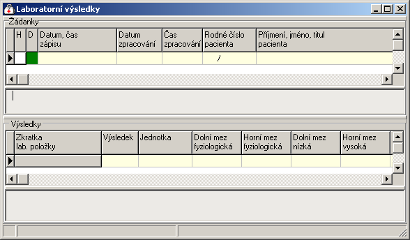 Přehled menu programu - Laboratoř Osa X 8.2. 97 (maximálně dvě metody barevně rozlišené).