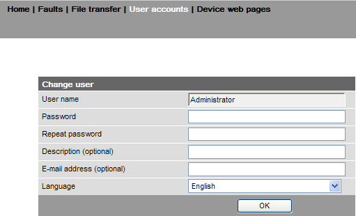 2.2.2 Přihlášení k web serveru Přihlášení K uvedení web serveru do provozu se používá PC s USB interface a internetový prohlížeč. 1. Spusťte Internetový prohlížeč 2.