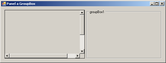 Třída Panel a GroupBox Třída Panel umožňuje přidání