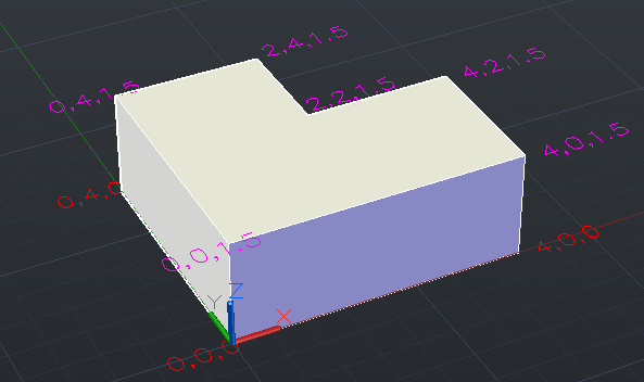 Obr. 2.4: Zadání 3D kartézských souřadnic Pokud je zadána souřadnice ve formátu X, Y, zkopíruje se souřadnice Z z posledního zadaného bodu.