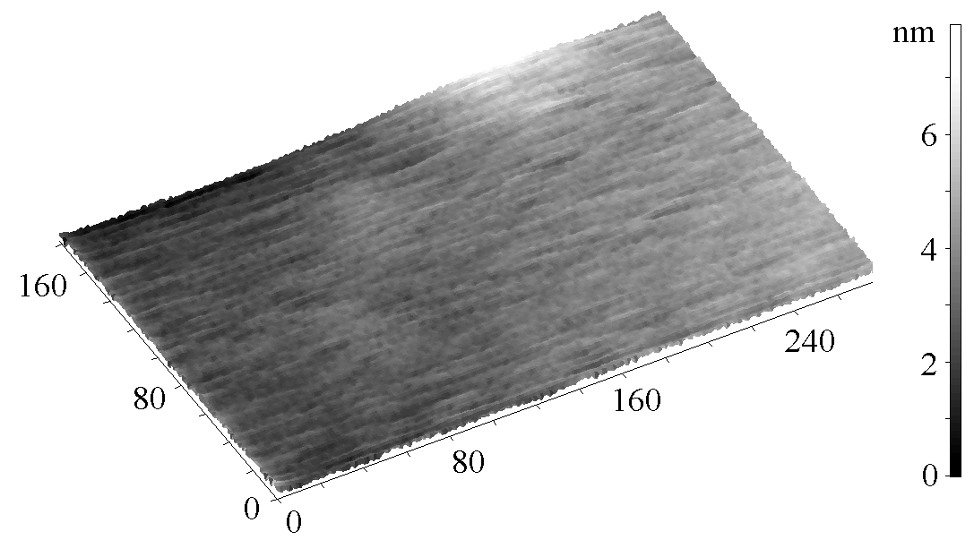 CHARAKTERIZACE MORFOLOGIE POVRCHU- AFM RESULTS growth rate, morphology Layers with thickness between 100 nm and 260 nm were