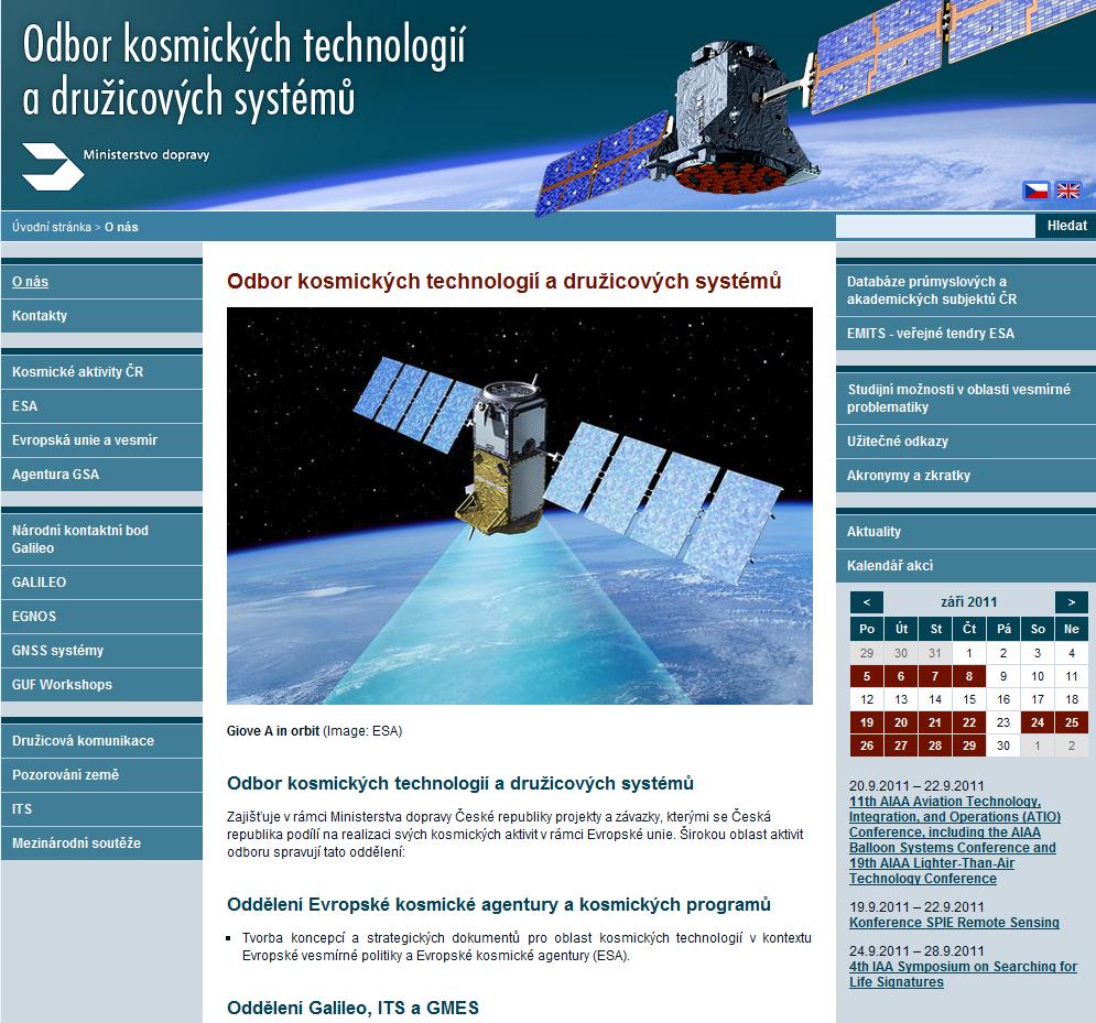 Odbor kosmických technologií a družicových systémů MD
