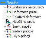 3.4 Nosníky 3.4.1 Vnitřní síly na prutech Zobrazení globálních extrémů