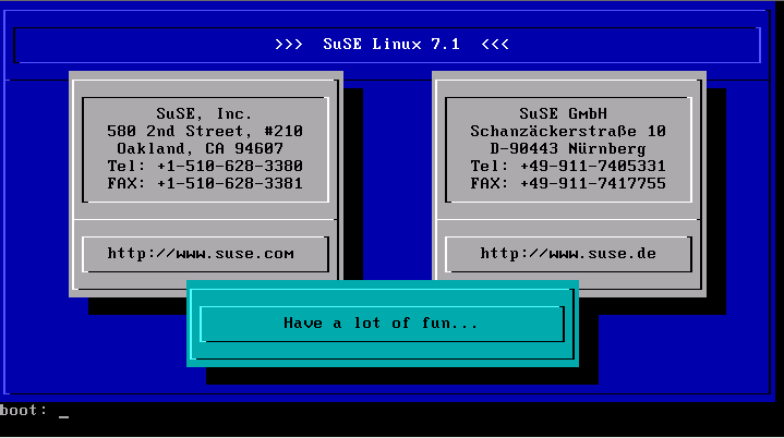 1 SuSE Linux první instalace První instalace na novém počítači bez operačního systému Na disku je sice již instalován operační systém, avšak na zbytku disku je dost místa Použijete pro SuSE Linux