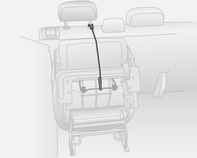 36 Sedadla, zádržné prvky Zadní sedadla 9 Varování Nikdy nenastavujte sedadla během jízdy, jelikož by se jejich pohyb mohl stát nekontrolovatelným.
