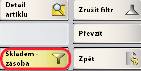 Pokud známe název nebo část názvu artiklu, klikneme vpravo na NÁZEV a do textu napíšeme název (např. kalendář.).