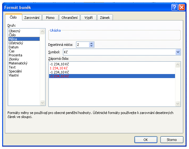 Excel Číselný formát buňky Číselný formát buňky určuje, jakým způsobem je hodnota buňky prezentována navenek uživateli. Základní možnosti číselného formátu jsme si ukázali v základním kurzu.