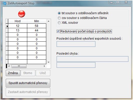 tlačítko přenese právě vybranou větu o registraci na kartu Databáze. Pokud prodejce se zadaným číslem ještě neexistuje, je možno jej založit jako nového prodejce.