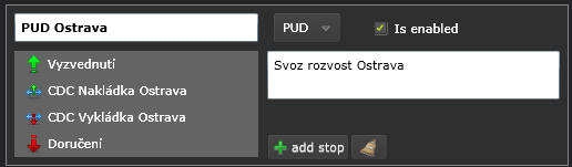 Rozvoz a svoz ze skladu Ostrava. Pravidelná linka z nakládkou v Ostravě a Praze a s vykládkou v Brně a Praze. 2.3.2.1.