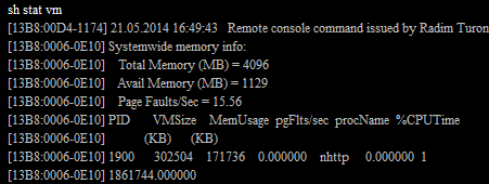 Tip #39 Sh St VM (pouze Windows) Vypisuje podrobné informace o paměti Poskytované informace Celková fyzická paměť Dostupnou fyzickou paměť