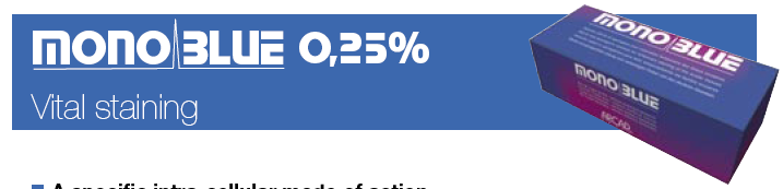 Různé případy exkluzivního použití pro přední segment Zviditelnění krystalických epiteliálních buněk Nové použití trypanové modři k minimalizaci proliferace epiteliálních buněk v chirurgii katarakty