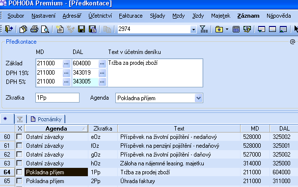 Účetní systémy na PC Inteligentní výběr záznamů dle názvu firmy a jména umoţňuje nalézt záznamy podle názvu firmy nebo jména zapsaného do vyhledávacího pole (Firma, Jméno).