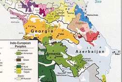 Zakavkazsko - horská a těžko dostupná oblast byla často útočištěm národností utíkajících nebo vyhnaných z domoviny - nerovnoměrné osídlení (osami osídlení jsou řeky Kura a Araks se svými přítoky,