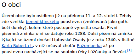 sk: Územie obce bolo osídlené už na prelome 11. a 12. storočia. Vtedy tu vznikla [[Benediktíni benediktínska]] pustovňa (spomínaná ako Gothal, božie domčeky), okolo ktorej postupne vyrástla osada.