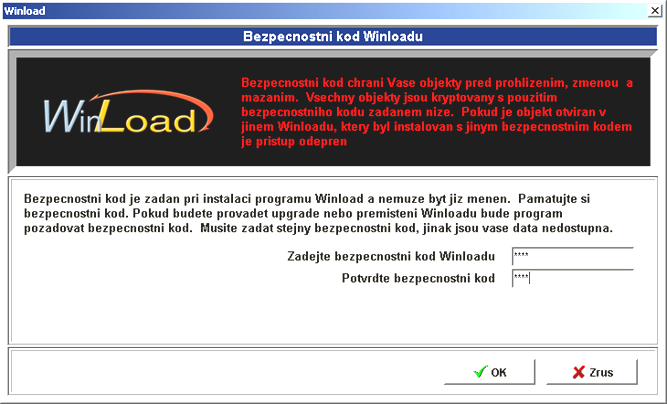 WINLOAD INSTALACE