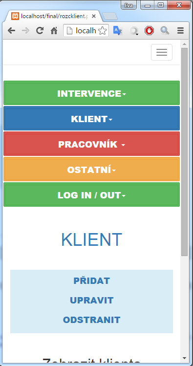 4.1 Menu V orientaci uživatelům dopomáhá