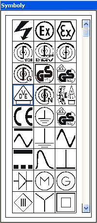 Vložit symboly V průzkumníku symbolů můžete vybírat a vkládat symboly. Vyberte v liště položky menu Náhled > Symboly pro otevření okna symbolů.