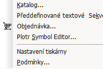 Menu Nastavení tisku Menu Nástroje Menu Nastavení tisku lze použít pouze se speciální licencí. Obraťte se prosím na výrobce programu pro získání licence, resp. uživatelské příručky.