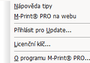 Menu Okno Menu Nápověda Kaskáda Navolíte-li tuto položku menu, uspořádají se otevřené typy štítků a úvodní strana překrytě.