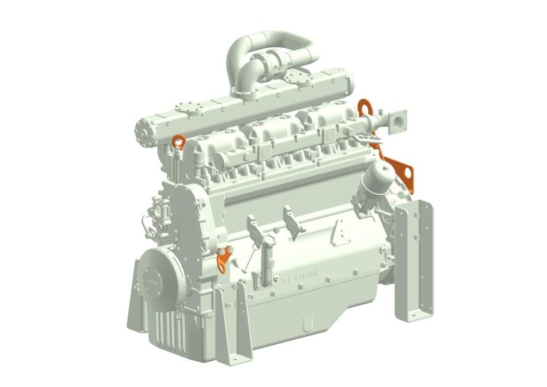 4.Zvedání a transport motoru Pro zvedání samotného motoru je nutné používat jen schválených zvedacích zařízení o minimální nosnosti 1200 kg.
