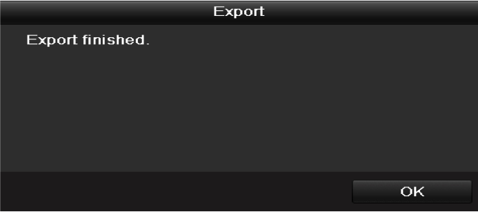 okno se zprávou Export finished (Export ukoncen). 9 Export ukoncen 5. Zkontroluj výsledek zálohování.
