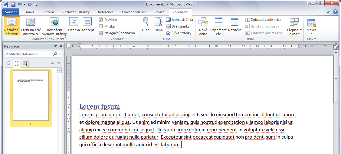 Pokročilé použití MS Word při tvorbě elektronických výukových materiálů 11 Formát PDF je nám jistě dobře známý a je optimální variantou, jak zajistit přesnost zobrazení našeho dokumentu na počítačích