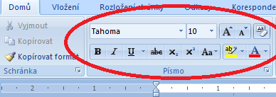 Pokročilé použití MS Word při tvorbě elektronických výukových materiálů 18 4 Formátování textu, odrážek, číslování, objektů Nástroje pro formátování textu jsou nejužívanějšími nástroji v aplikaci.