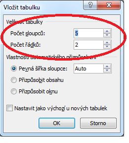 Pokročilé použití MS Word při tvorbě elektronických výukových materiálů 36 Další možností je použití nástroje Navrhnout tabulku.