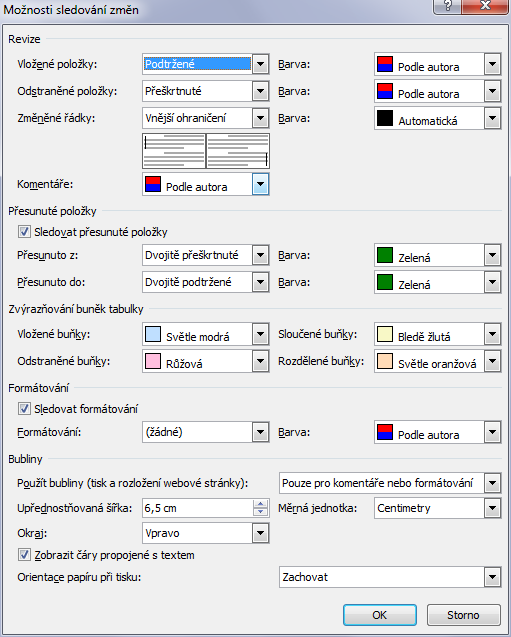 Pokročilé použití MS Word při tvorbě elektronických výukových materiálů 55 12 Komentáře a Sledování změn Průvodce studiem Jednou z hlavních novinek MS WORD od verze 2007 a 2010 je možnost pokročilého