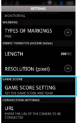 Použití Wi-Fi Položka MONITORING LOC INFO TRANS INT TYPES OF MARKINGS LENGTH RESOLUTION (pixel) GAME SCORE SETTING URL HTTP AUTHORIZATION NOT TO SLEEP MODE HELP LICENSE AGREEMENT Podrobnosti