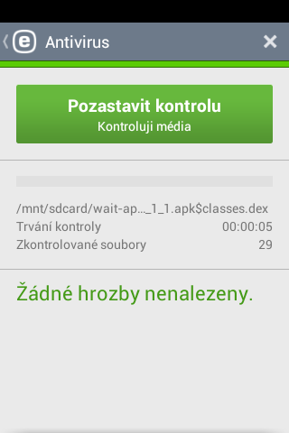 Úroveň kontroly 4. Antivirus K dispozici jsou tři úrovně kontroly: Modul Antivirus chrání zařízení před škodlivým kódem tím, že hrozby blokuje, léčí nebo přesunuje do karantény.