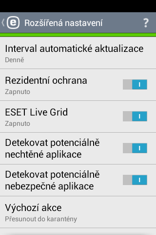 4.1 Automatické kontroly 4.4 Protokoly kontrol Úroveň kontroly Protokoly kontrol se automaticky vytváří po každé naplánované či ručně spuštěné kontrole zařízení.