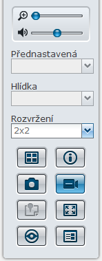 Použití ovládání PTZ Uživatelská příručka Synology DiskStation Jestliže je kamera vybavena podporou PTZ (panorama/naklonění/přiblížení), můžete vybrat kameru a použít panel Ovladač k nastavení směru