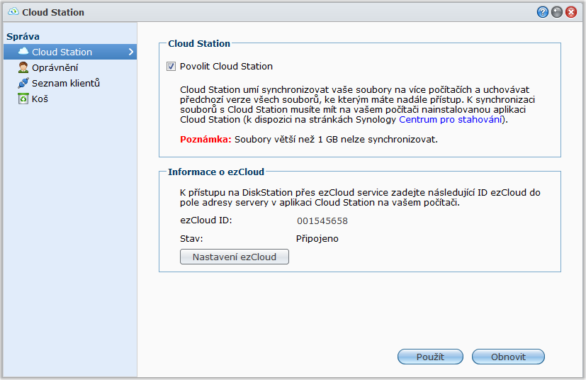 Synchronizace souborů pomocí Cloud Station Uživatelská příručka Synology DiskStation Cloud Station je služba sdílení souborů, která zařízení DiskStation promění v centrum synchronizace souborů mezi