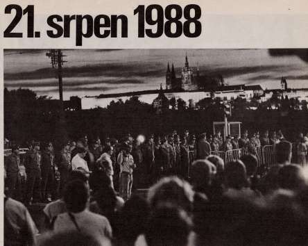 1988 Dvacáté výročí okupace demonstrace k 20.
